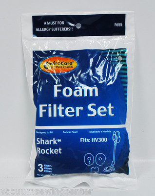 Envirocare Shark Rakete HV300 Schaum Filter Set F655