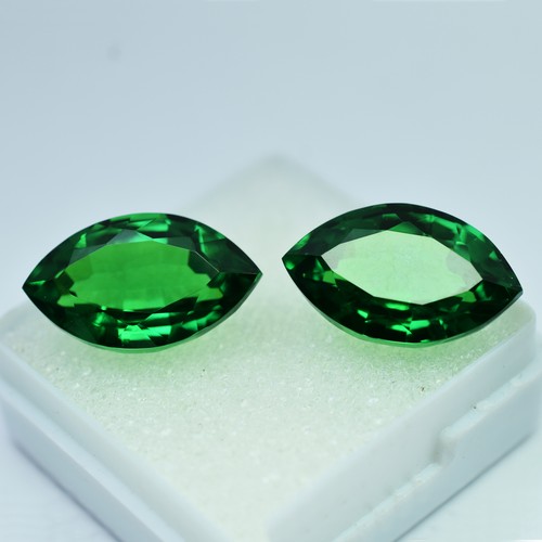 20 Ct Natural Tsavorite Green Garnet CERTIFIED Marquise Cut Loose Gemstone - Picture 2 of 6