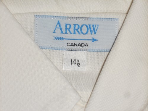 McDonalds Uniform Shirt Button Front Short Sleeve Ivory Logo On Sleeve Men 14.5 - Picture 2 of 4