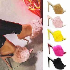 fur toe heels