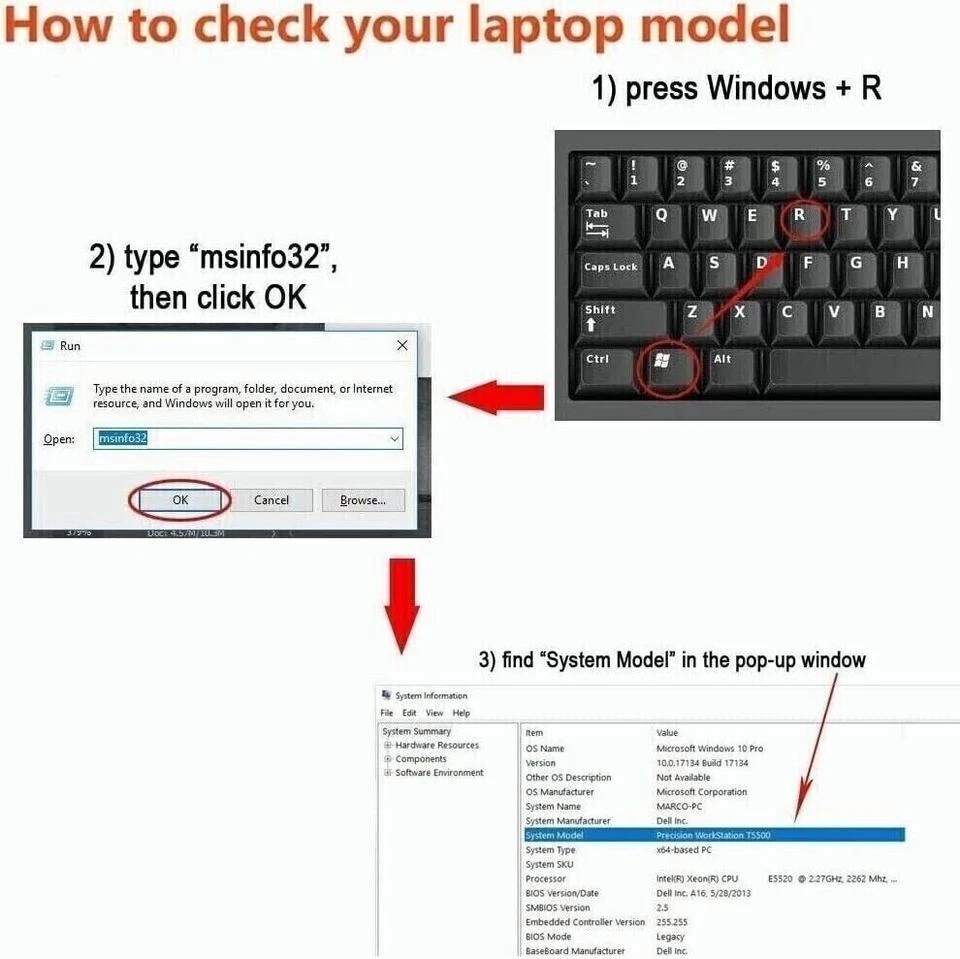 New 15V V6W33 Battery Compatible with Dell Inspiron 15-5510 5515 0XDY9K Series - image 4 of 4