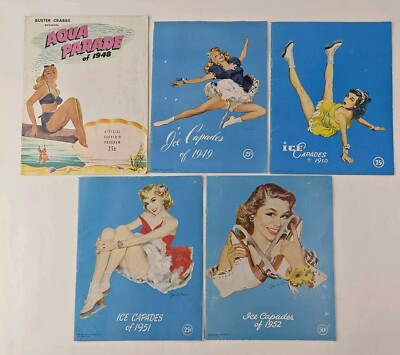 Lot of Disney Programs Aqua Parade 1948 & Ice Capades 1949 - 1952