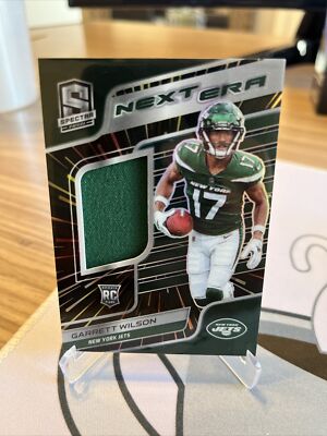 2022 Spectra Next Era Garrett Wilson Rookie Patch Card /75