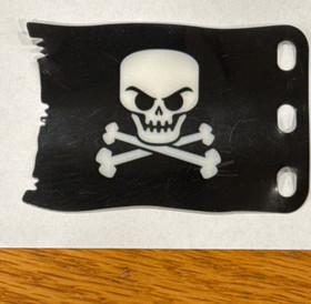 1x Lego Plastic Flag 7x4 Pirates Jolly Roger 6243 6253 4540642 84622