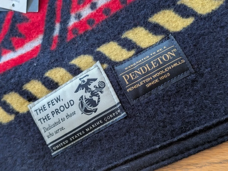 Pendleton The Few, The Proud Blanket USMC | 64" x 72" | New | Made in USA - Image 3 of 4