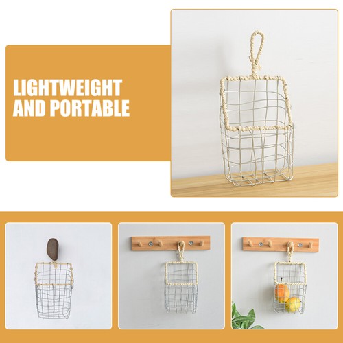 Wrought Iron Storage Basket Kitchen Hanging Vegetable Baskets for - Picture 12 of 12