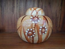 POTICHE AVEC COUVERCLE H 20 CM BASSANO N°837 PEINT A LA MAIN VINTAGE A SAISIR