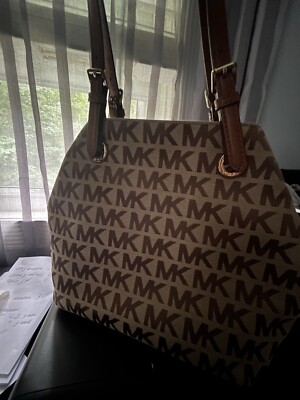 Michael Kors Jet Set Item Tote Beige/Luggage Bag Handbag Bolsa Purse MRSP$248