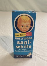 1 Hollywood Shoe Polish Sani White For White Shoes Cleans Preserves 3.3 oz