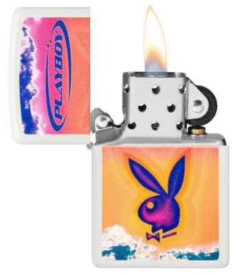 Zippo 48744, Playboy Bunny Logo Design, White Matte Finish Lighter