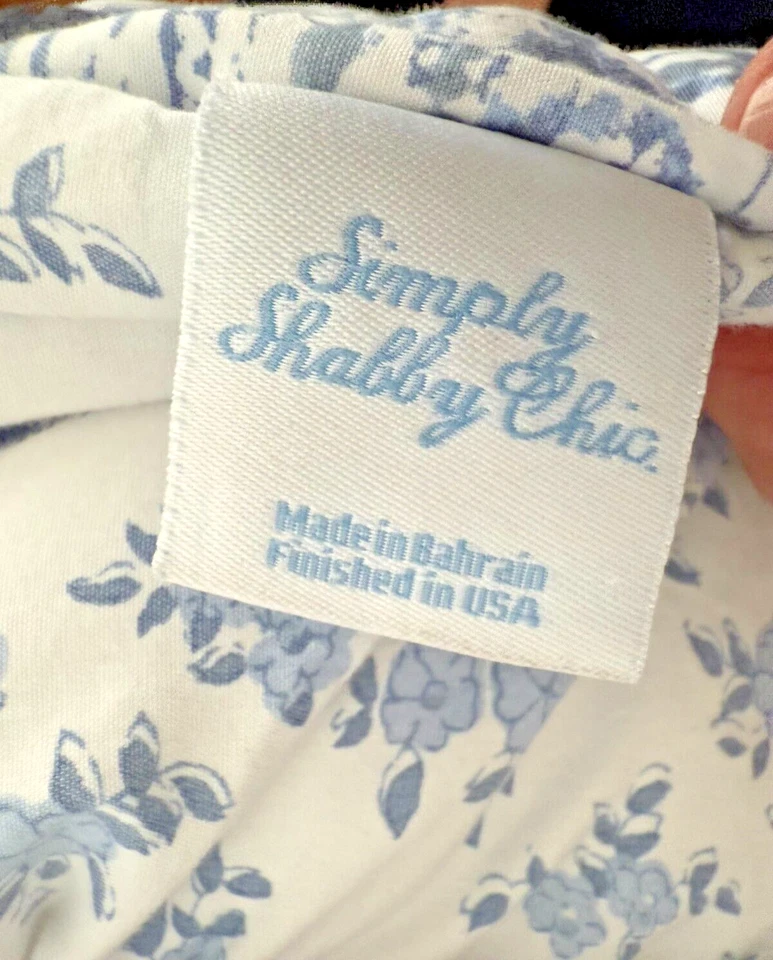 Edredón floral Simply Shabby Chic índigo/azul y blanco y 2 fundas de almohada Foto 4 de 4