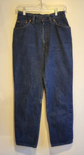 80s Vintage Levis 505 Jeans Womens 13 Blue Straight Dark Wash USA Made Denim