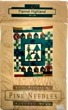 Stitchery Quilt Pattern Vtg 1995 Pine Needles FLANNEL HIGHLAND 49" x 58"