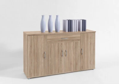 Credenza VidaXL Rovere Marrone - 70,5x34x74,5 Cm, 2 Cassetti E 2 Ante, Versatile E Resistente
