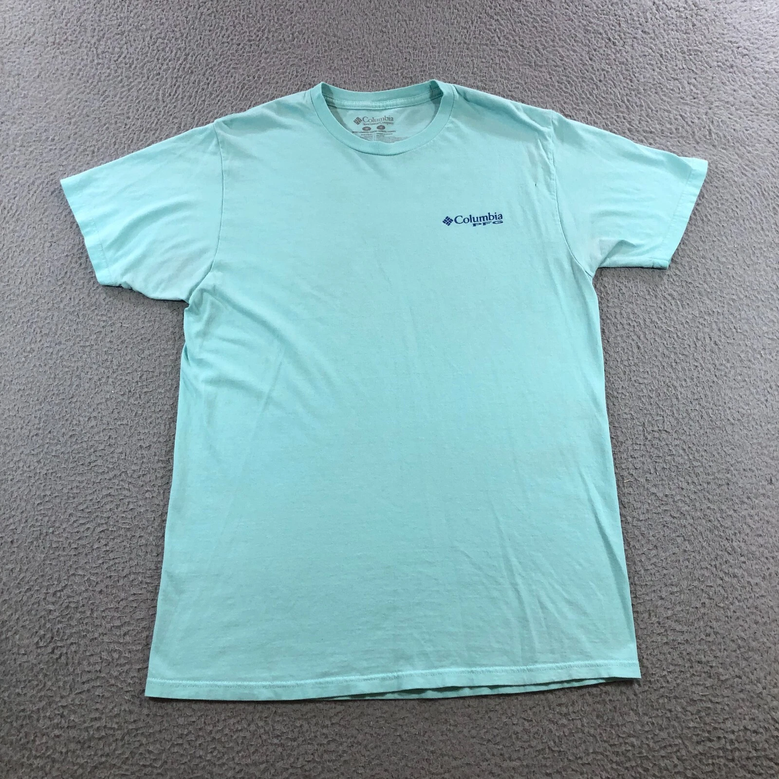 columibia t shirt mens M teal blue outdoors camping