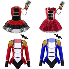 Girls Rompers Long Sleeves Bodysuit Fancy Jumpsuit Modern Leotard Tassel Stage