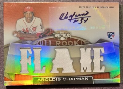 Chris Sale / Aroldis Chapman ? /50 RC AUTO - 2011 Topps Triple 