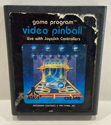Jeu Atari 2600 Video Pinball (1981) - Étui Picture Label, Bon état