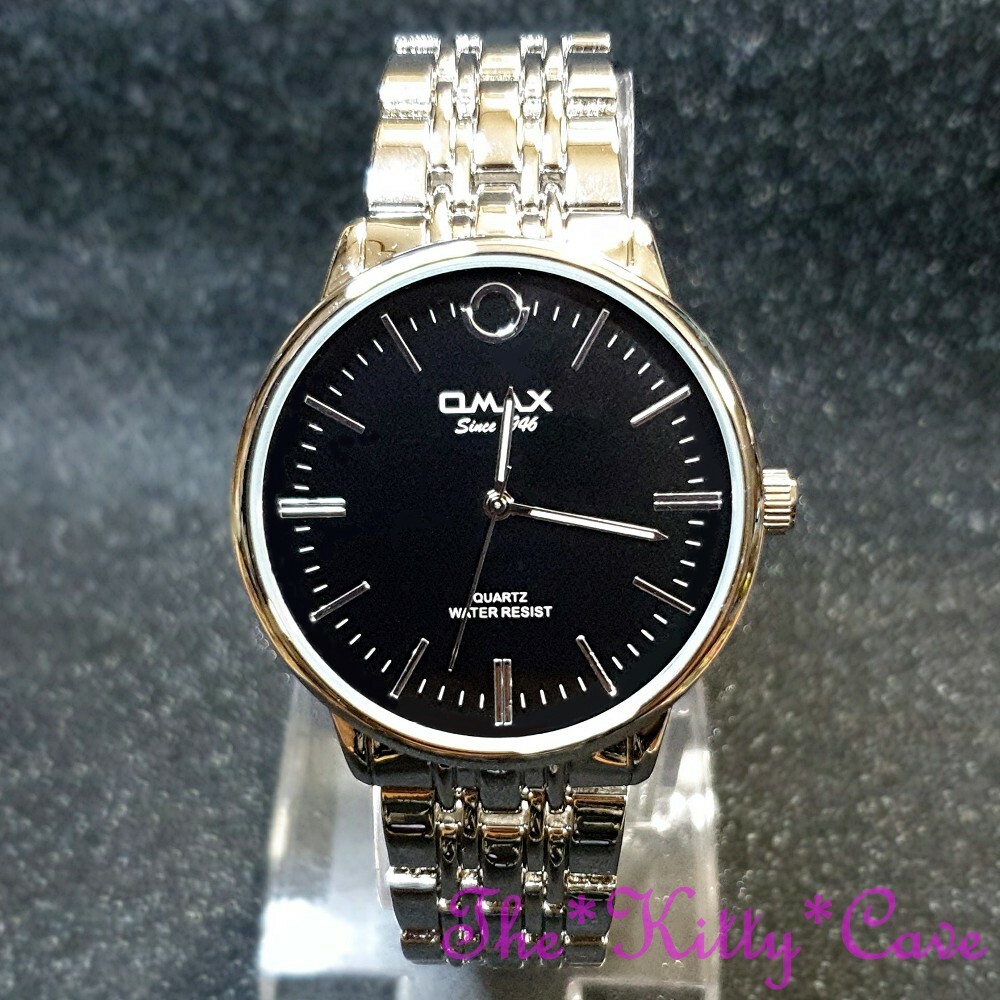 OMAX klassisch Zeitlos Jahrgang Designer Silber Edelstahl Fesch Retro Uhr  HBJ939