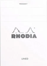 Rhodia Staplebound Lined Paper Notepad in Ice - 3.375 x 4.75 - NEW -R12601W
