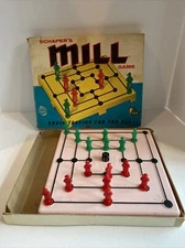 SCHAPER’ MILL GAME 1960'S BRAIN TEASER NOT COMPLETE 2 Green 1 Red Men Missing