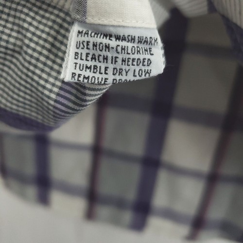 Enro Shirt Mens Medium Purple White Cotton Chatham Cloth Classic Button-Down - Picture 9 of 11