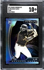 2022 Panini Chronicles Titan #2 Brandon Marsh HOLO SILVER PRIZM SGC 10 RC