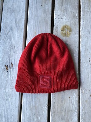SALOMON ビーニー　00s y2k Outdoor Salomon Beanie Red hat Y2K One Size | eBay