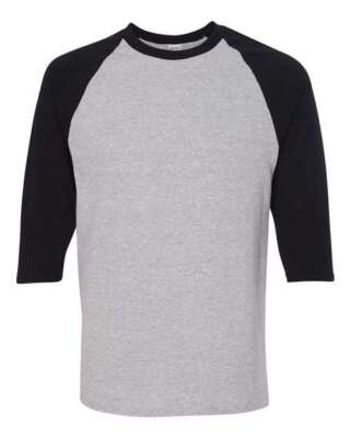 Gildan Men's Raglan Baseball Tees, 2-Pack - 3XL Size In White/Black & White/Royal