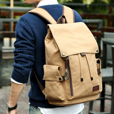 Fashion canvas Hiking Men Waterproof Mochila Travel schoolbag Backpack Packs