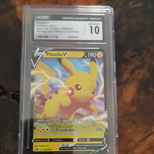 Pokémon Pikachu V CGC 10 Promo Holo SWSH061 Sword & Shield Promo Cards