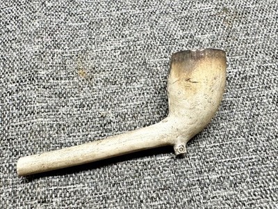 ANTIKE TON TABAKPFEIFE SAMMLERSTÜCK WEISSER SPORN HISTORISCHES ARTEFAKT