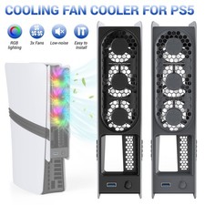 For PS5 Pro Cooling Fan for PS5 Slim External Fan Cooler Disc & Digital Edition