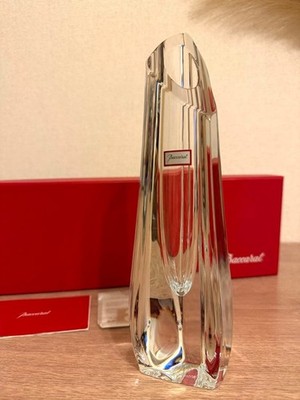Baccarat Rose Art Kristall Vase einzelne Blumenvase mit Box Top Zustand