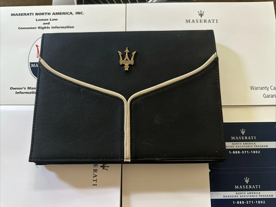 Maserati Ghibli 2017 manual del propietario guía del usuario libro información estuche de cuero OEM Foto 3 de 3