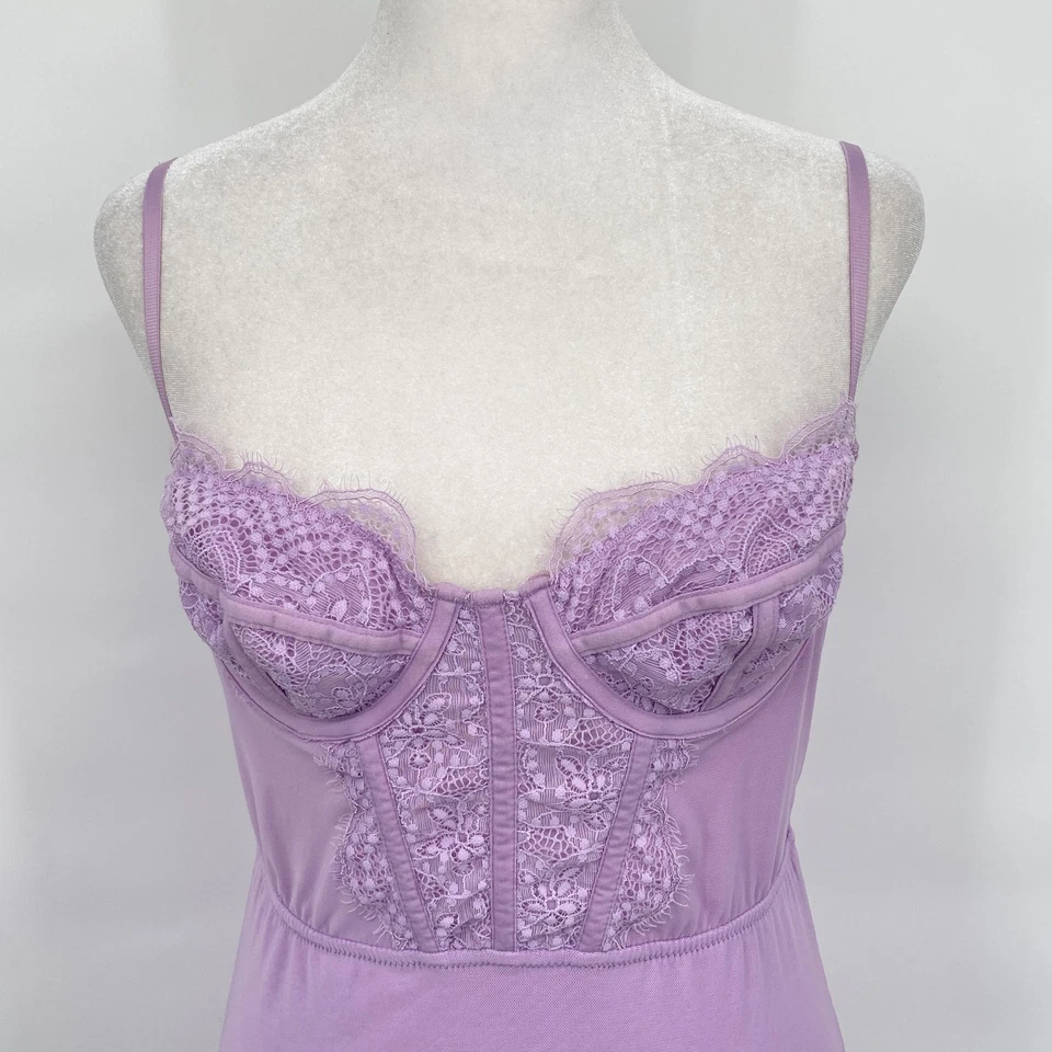 Urban Outfitters скольжения платье женщин средний лаванды кружева сетки корсет кокетка - Изображение 2 из 4