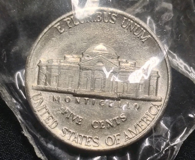 1989 P Jefferson Nickel With Full Steps And DDR In Mint State Quality.