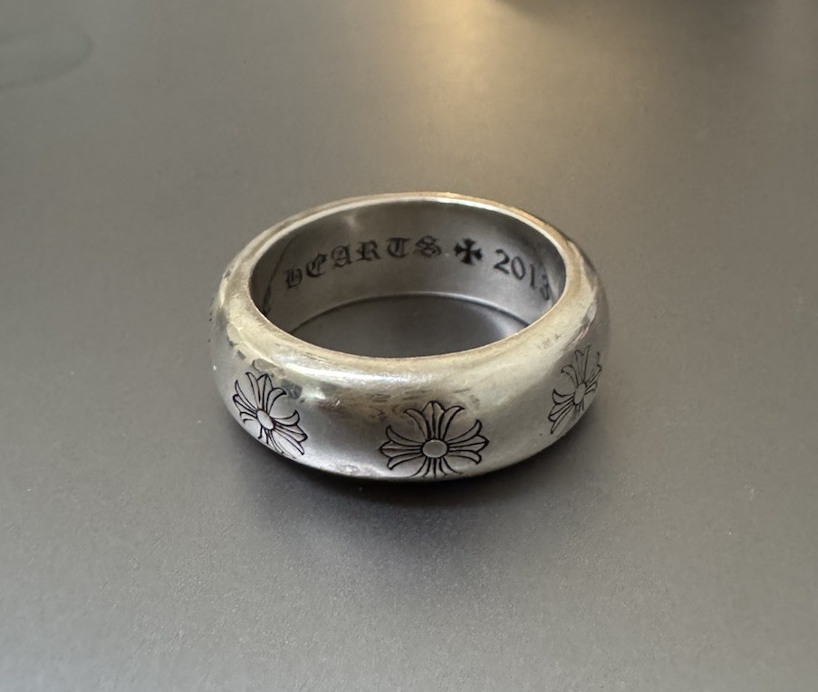 CHROME HEARTS CH PLUS CROSS HEAVY BAND CIGAR RING | eBay