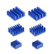 Blue Aluminum Heatsink with Conductive Adhesive Pad for RPI 2 Set