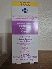 Thera Plus Maximum Strength Anti-Itch Cream Compare Vagisil Burning Itching 🔥 