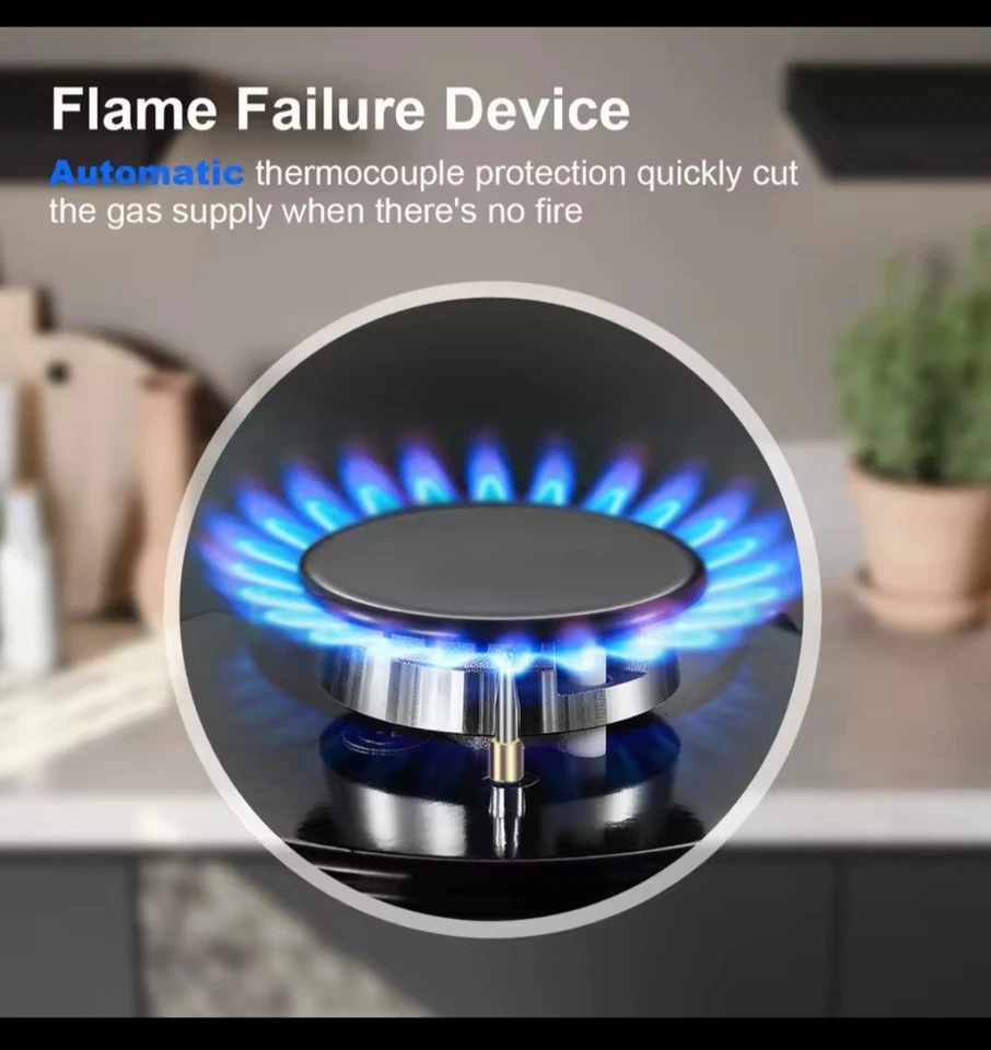 30cm Gas Hob | Flame Failure Protection & Dual Fuel NG/LPG | 2400W/1800W Compact - Image 3 of 4