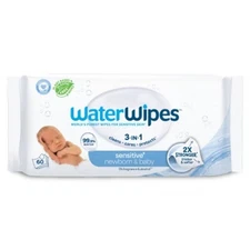 WaterWipes Sensitive+ Newborn & Baby Wipes, 3-In-1 Cleans, Cares, Protects