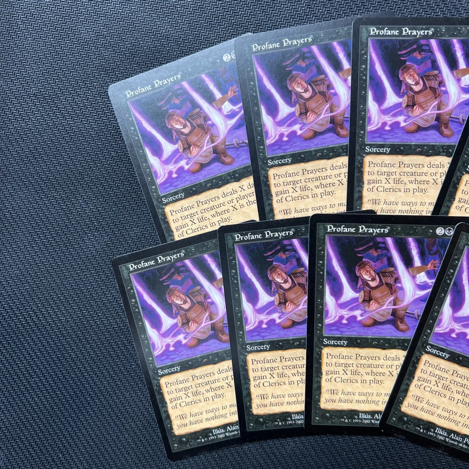 Profane Prayers Onslaught Magic The Gathering Mtg Playset Black Card 8 - Image 2 of 4