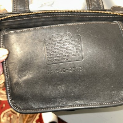 Vintage Old COACH 9303 Bleecker Tote Bag/Handbag -Black Leather | eBay