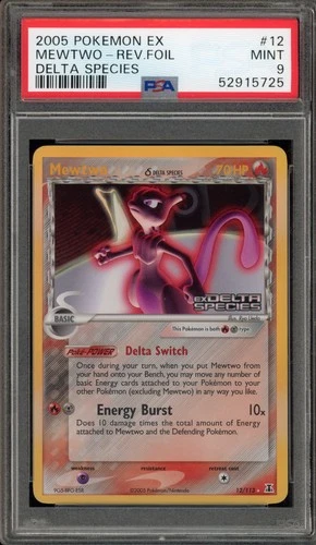 Pokemon Mewtwo EX Delta Species Reverse Holo Rare #12 PSA 9 Mint