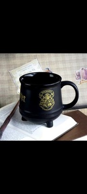 Harry Potter Hogwarts 3D Tasse Schwarz Gold Kessel Keramik Neu OVP 560 ML