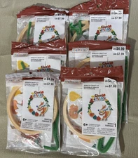 Lot of 6 Creatology DIY Wreath Craft Kit Thanksgiving Fall Holiday Age 6+