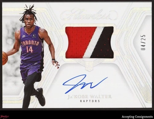 2024 Flawless Prime Ja'Kobe Walter RC ROOKIE AUTO GAME-USED PATCH RPA 04/25