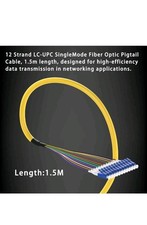 12 Strand 9/125 Fiber Optic Pigtails 1.5m LC/UPC Single In Stock USA
