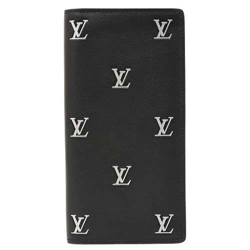 Louis Vuitton Wallet Portefeuille Brazza NM Blazer Calf Leather Black M83190 374